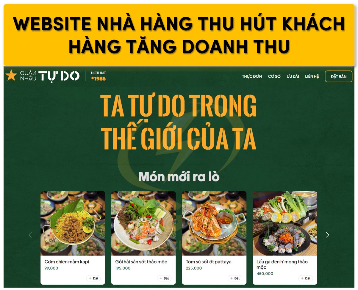 Website nhà hàng thu hút khách hàng tăng doanh thu