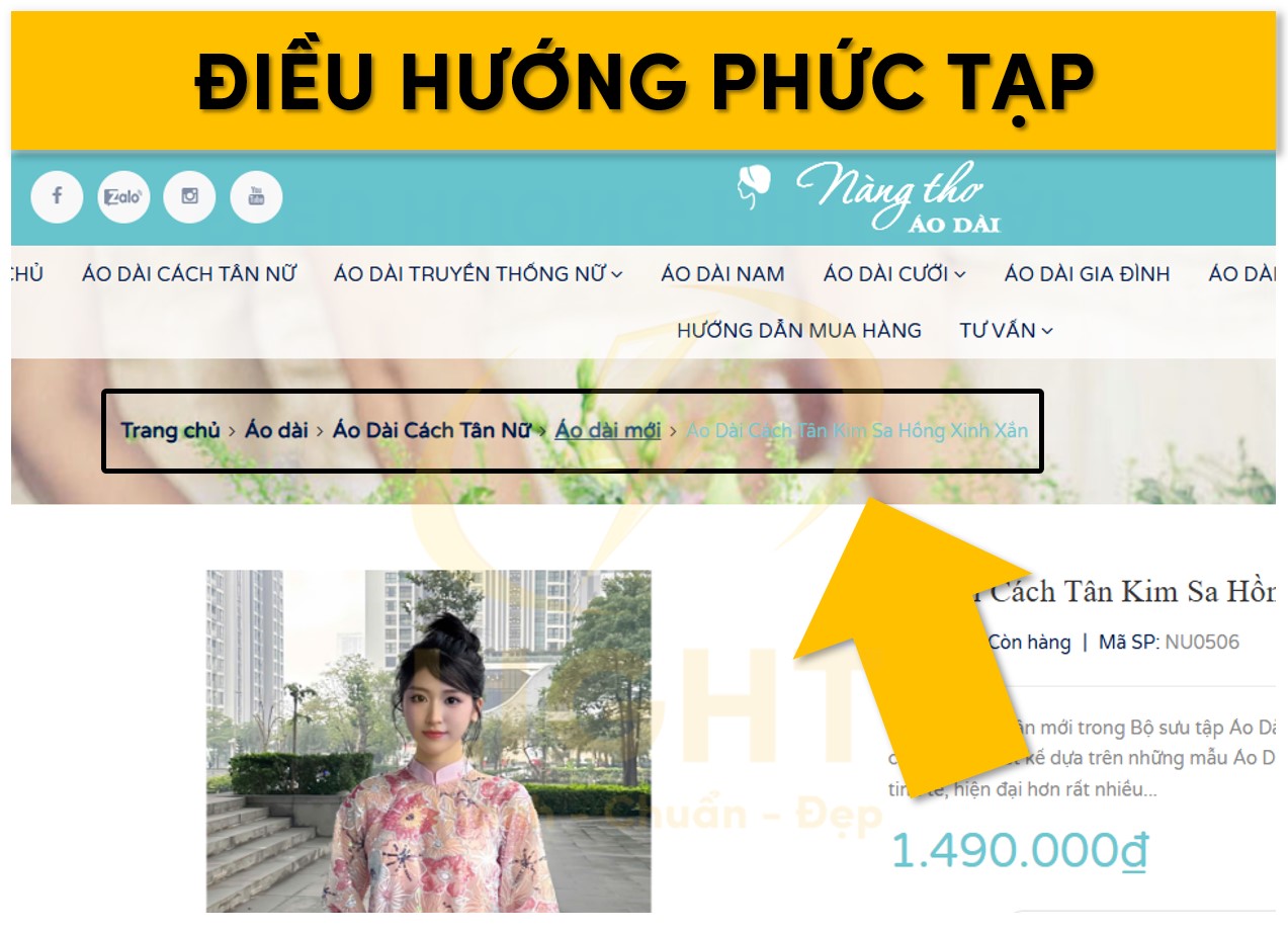 Điều hướng nhiều cấp phức tạp trên trang