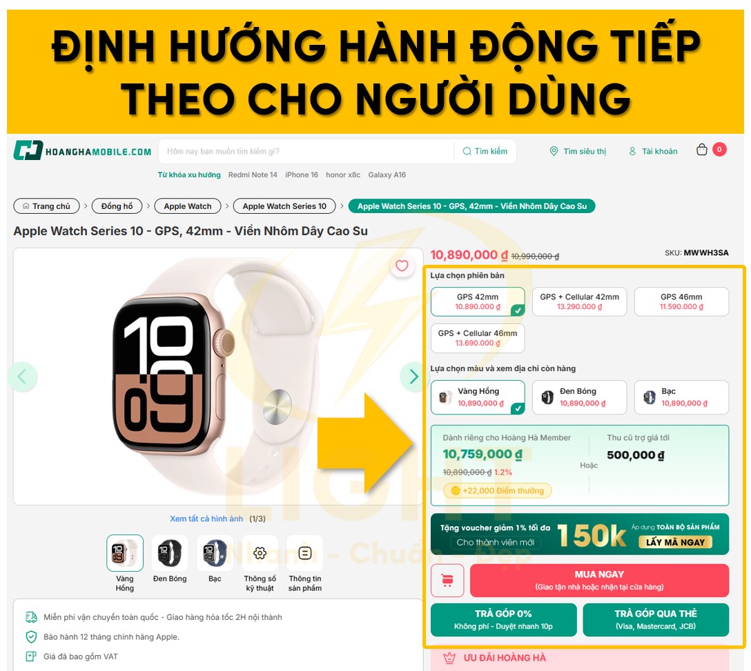 Định hướng các bước tiếp theo cho người dùng