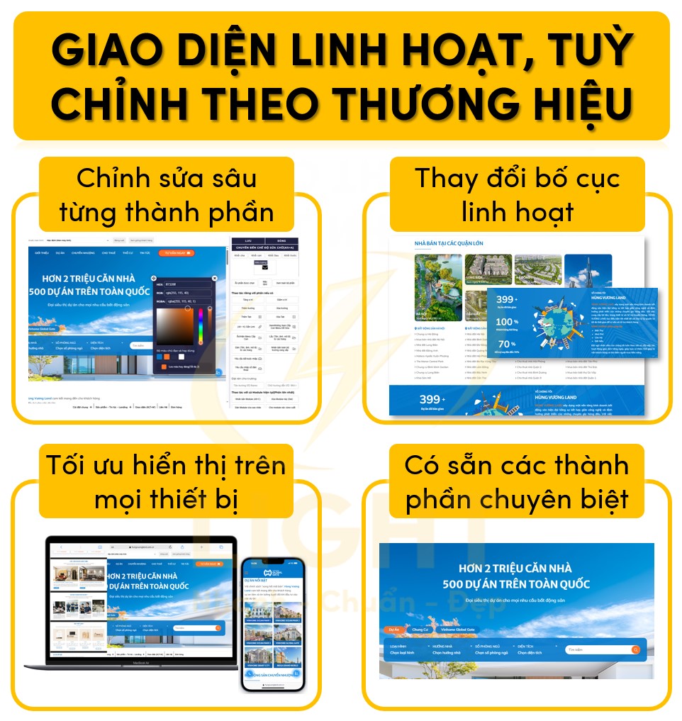 Giao diện được tối ưu và tùy chỉnh linh hoạt theo thương hiệu