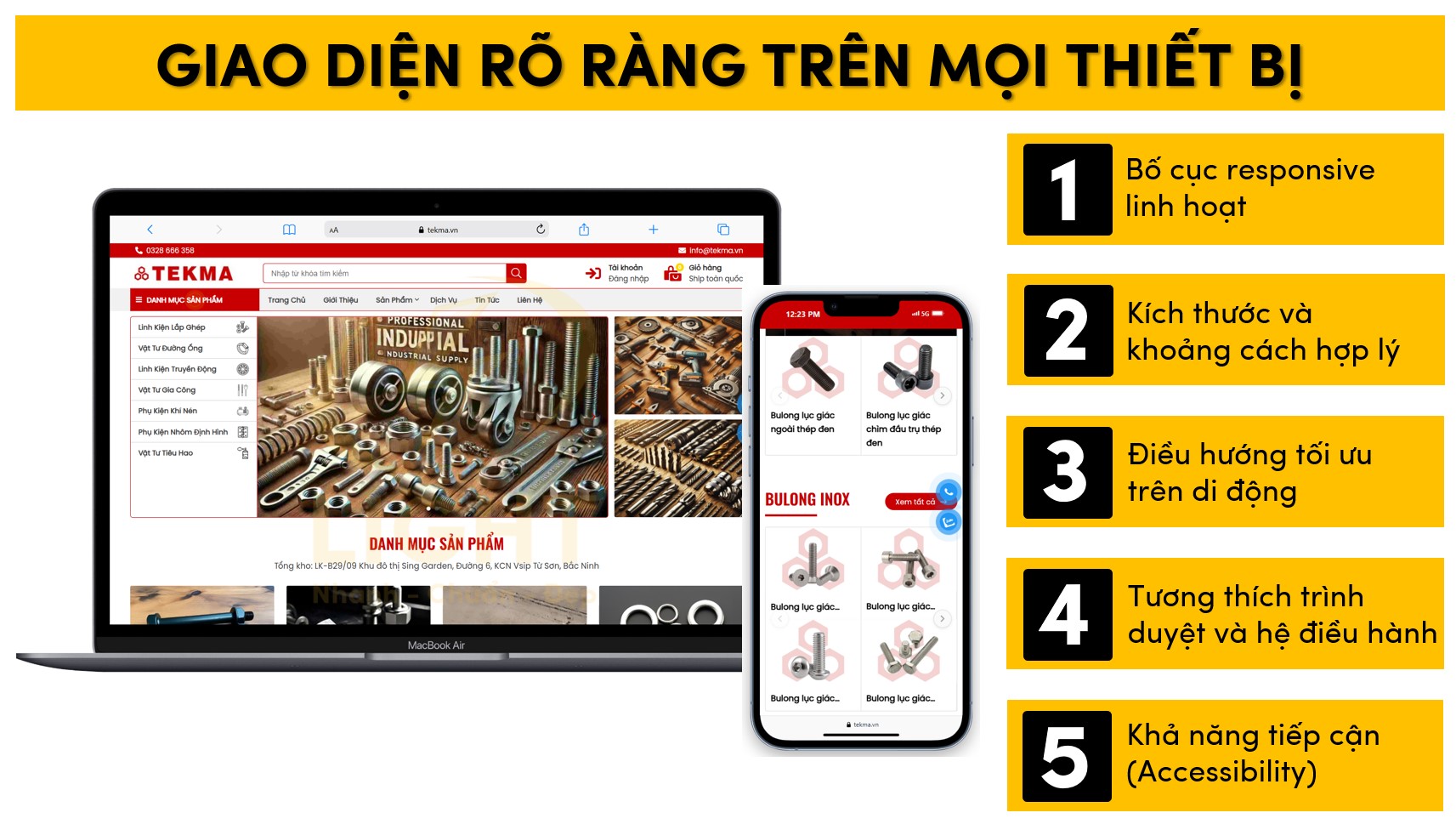 Giao diện hiển thị rõ ràng trên các thiết bị