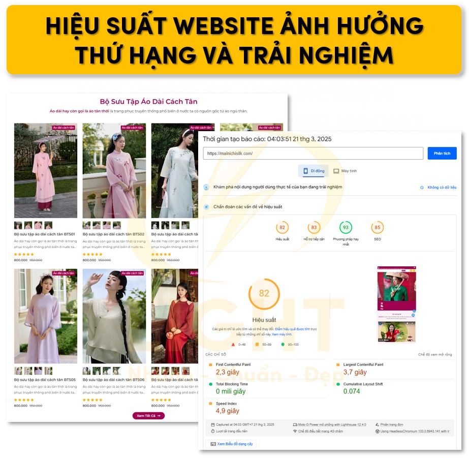 Hiệu suất của web ảnh hưởng tới trải nghiệm và thứ hạng của trang
