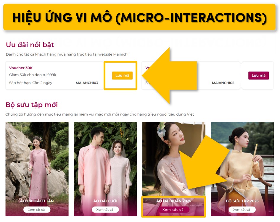 Thêm các hiệu ứng vi mô trên website