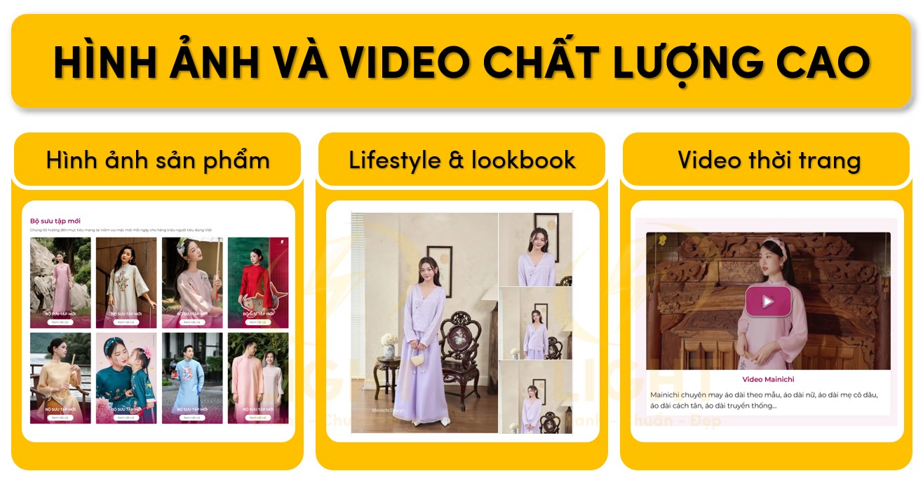 Sử dụng video và hình ảnh tối ưu