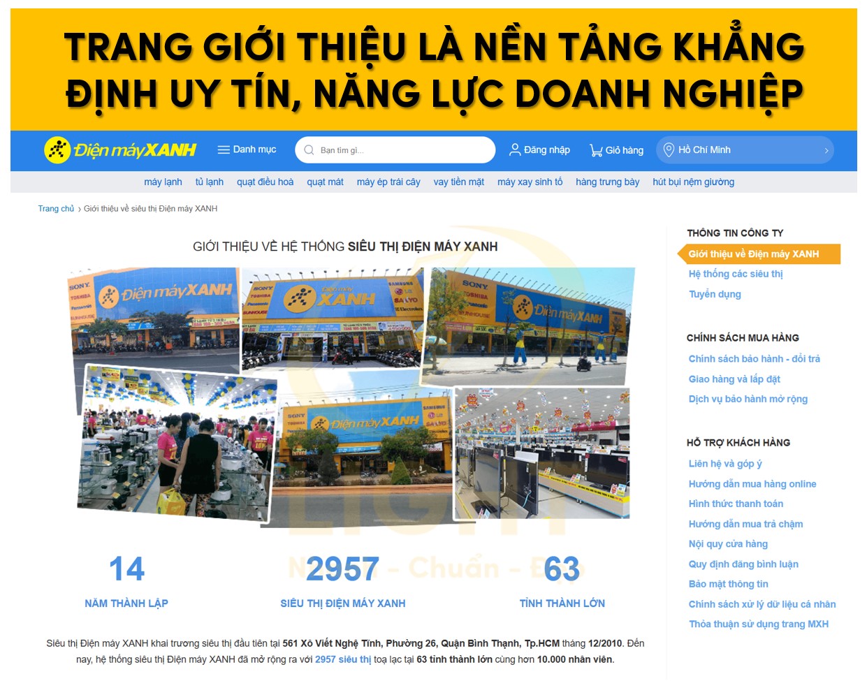 Hướng dẫn tạo trang giới thiệu chuyên nghiệp cho website của bạn