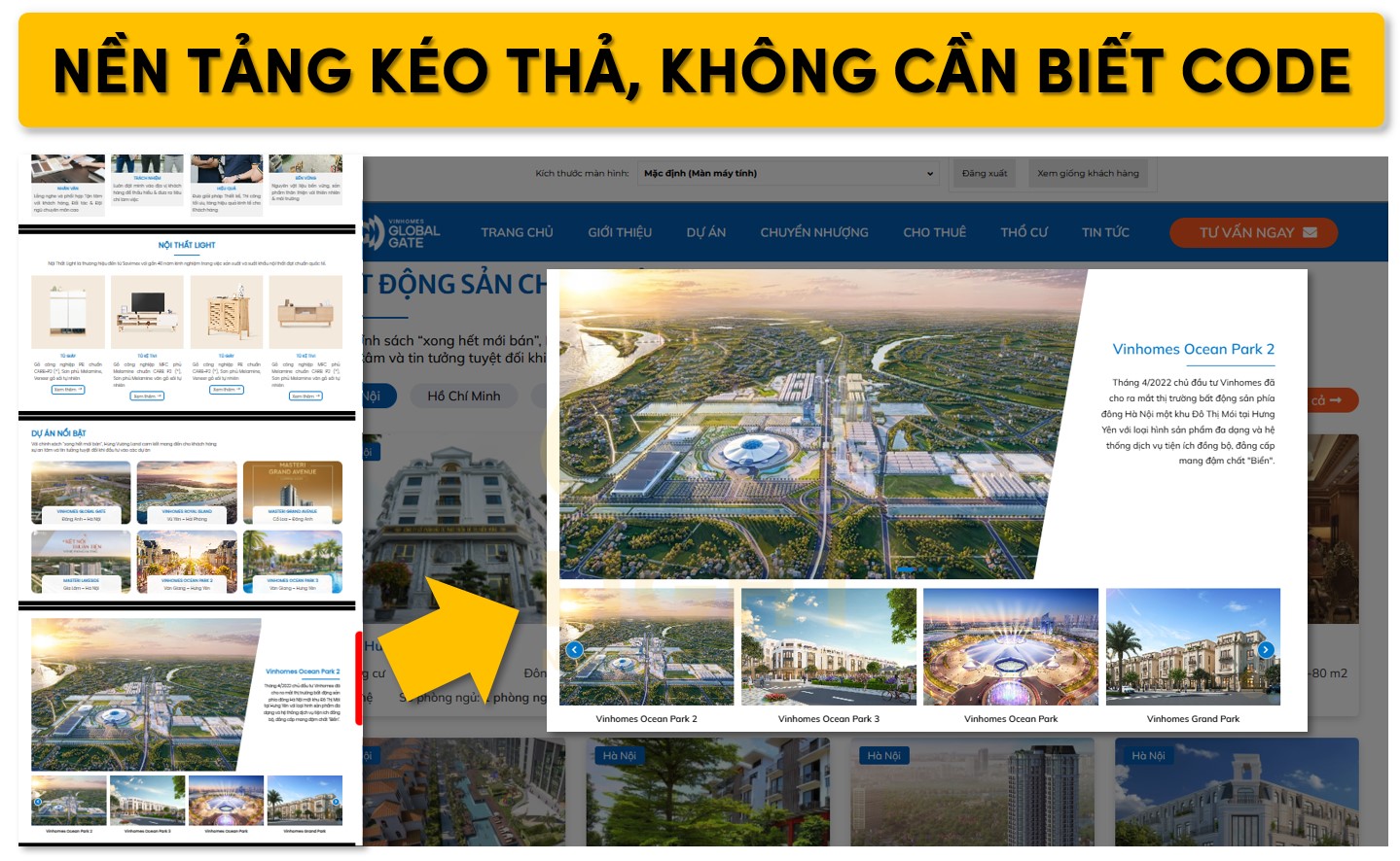 Nền tảng kéo thả của Light không cần bạn phải biết chút gì về Code