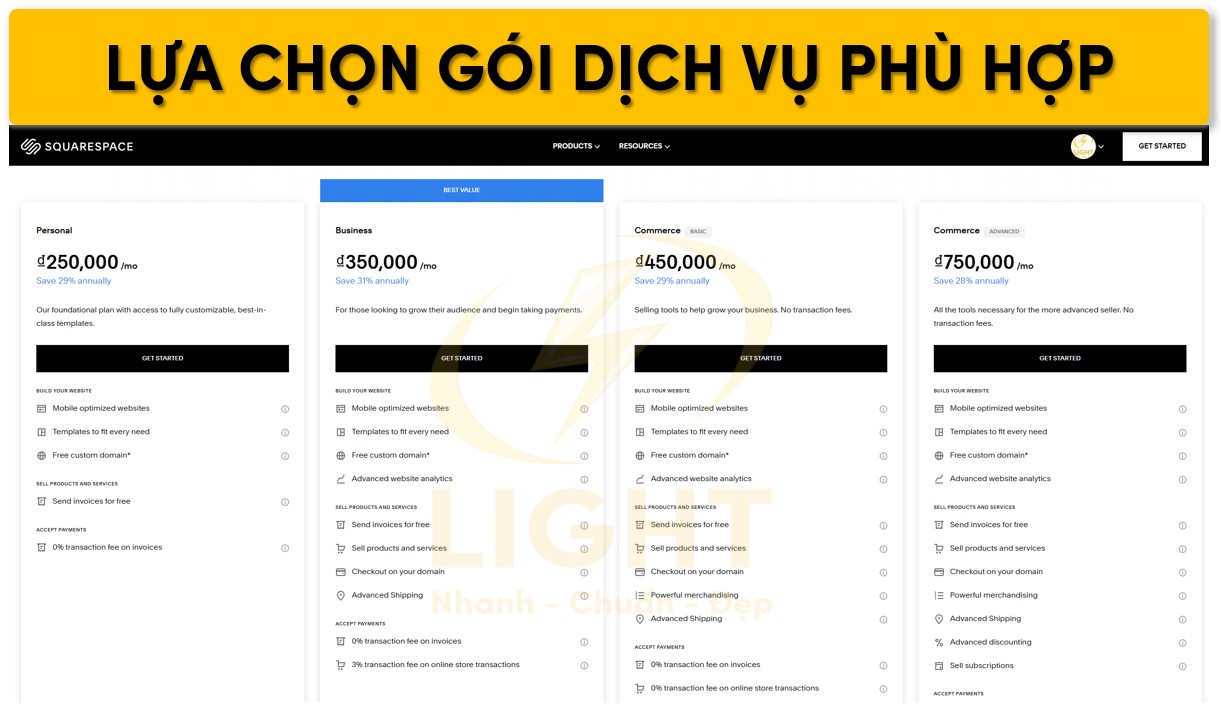 Sử dụng gói dịch vụ phù hợp