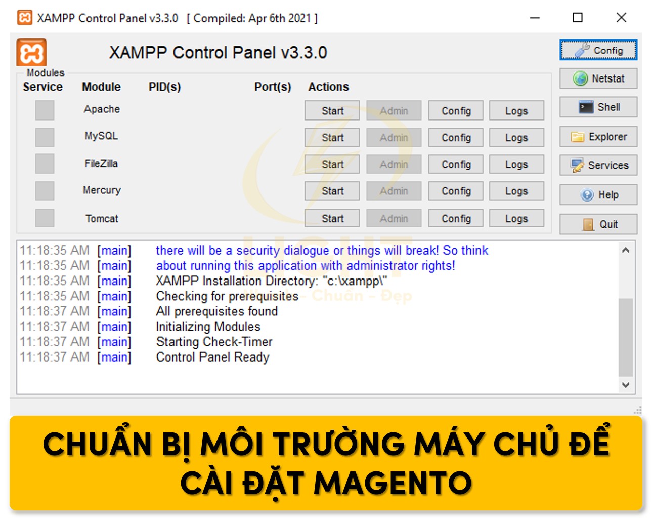 Tạo và tùy chỉnh môi trường để cài đặt Magento