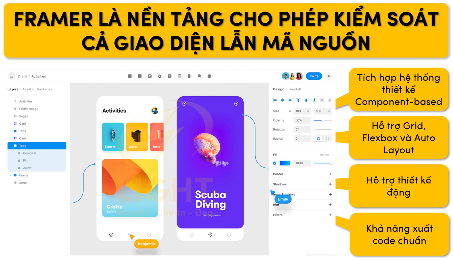 Nền tảng Framer là nền tảng cho phép quản lý cả giao diện lẫn mã nguồn