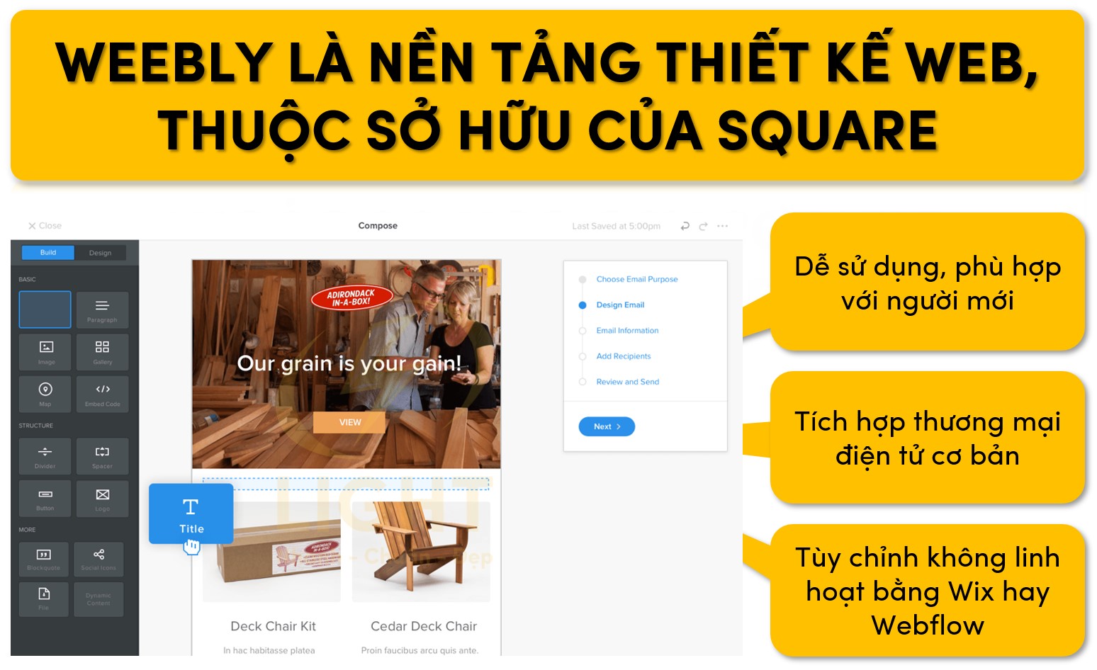 Nền tảng Weebly là nền tảng thiết kế thuộc sở hữu của Square