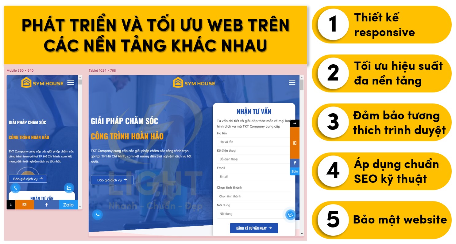 Tối ưu và thiết kế web trên các nền tảng khác nhau