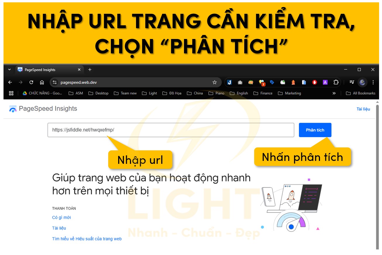 Dán đường dẫn và tiến hành nhấn vào nút phân tích 
