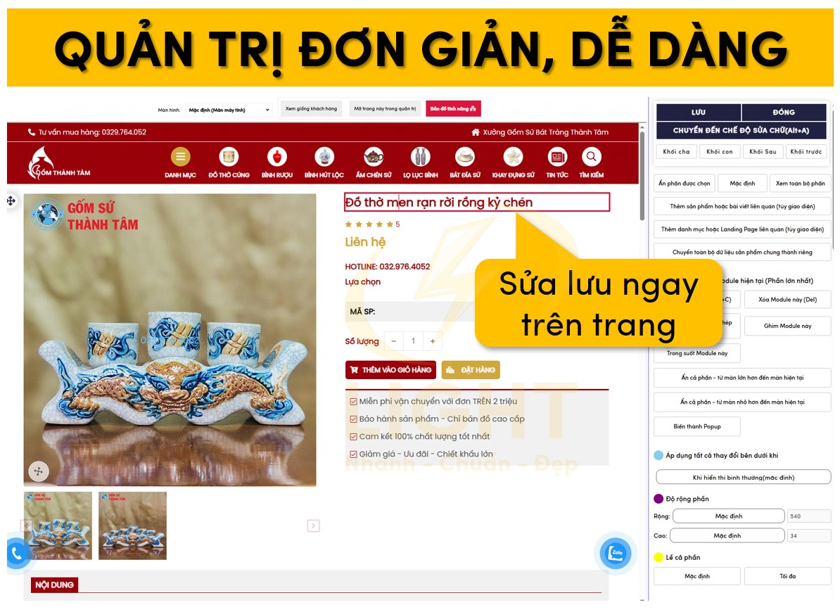 Quản trị đơn giản, dễ dàng
