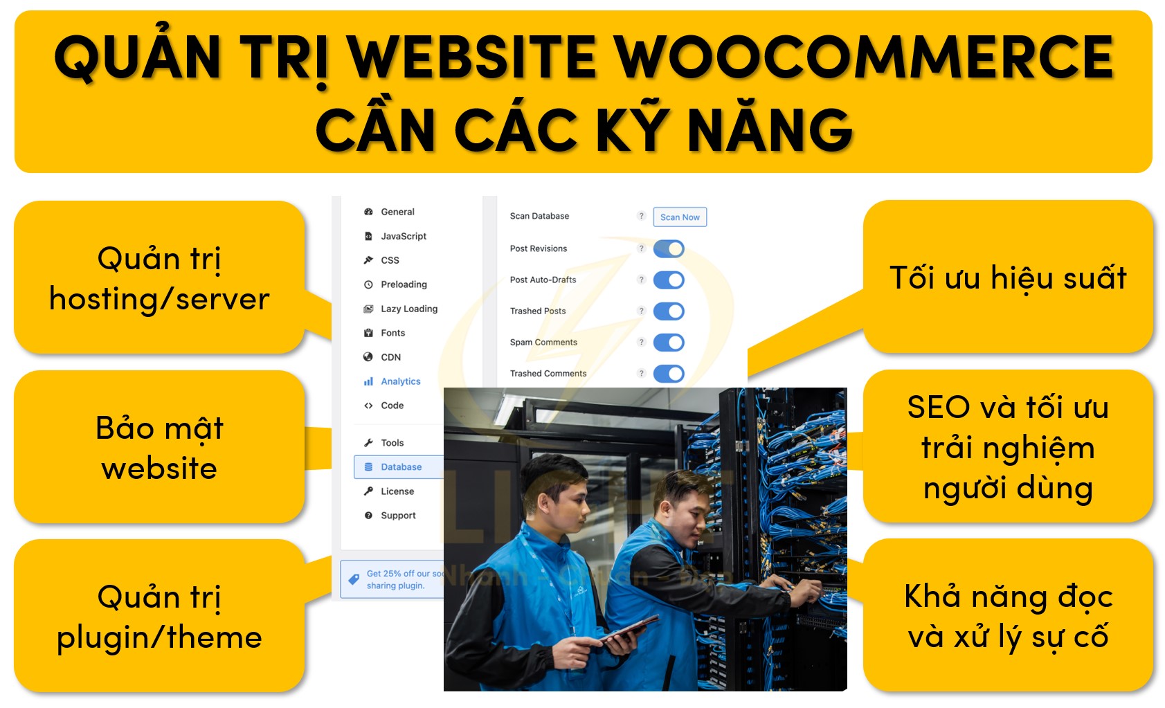 Người quản trị website WooCommerce  cần có các kỹ năng