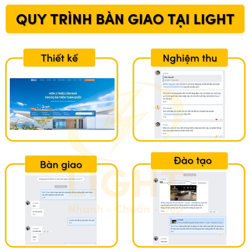 Quy trình bàn giao website tại Light