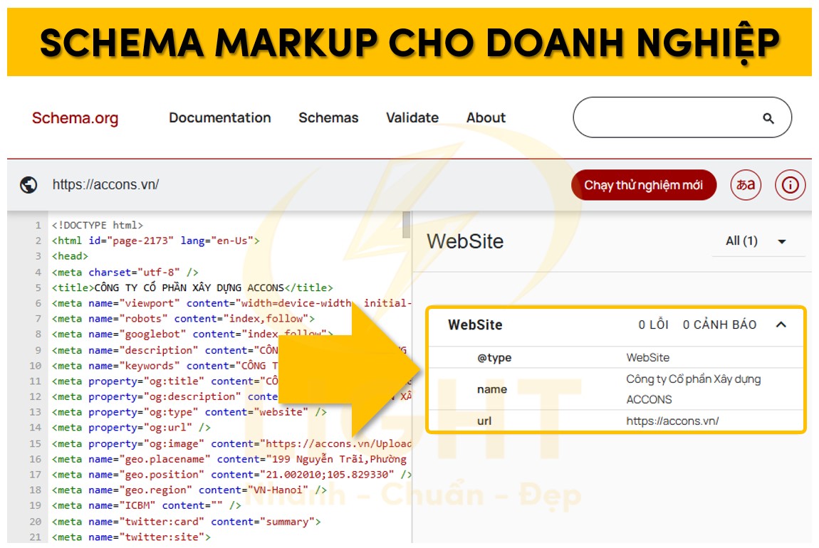 Tối ưu schema markup cho doanh nghiệp