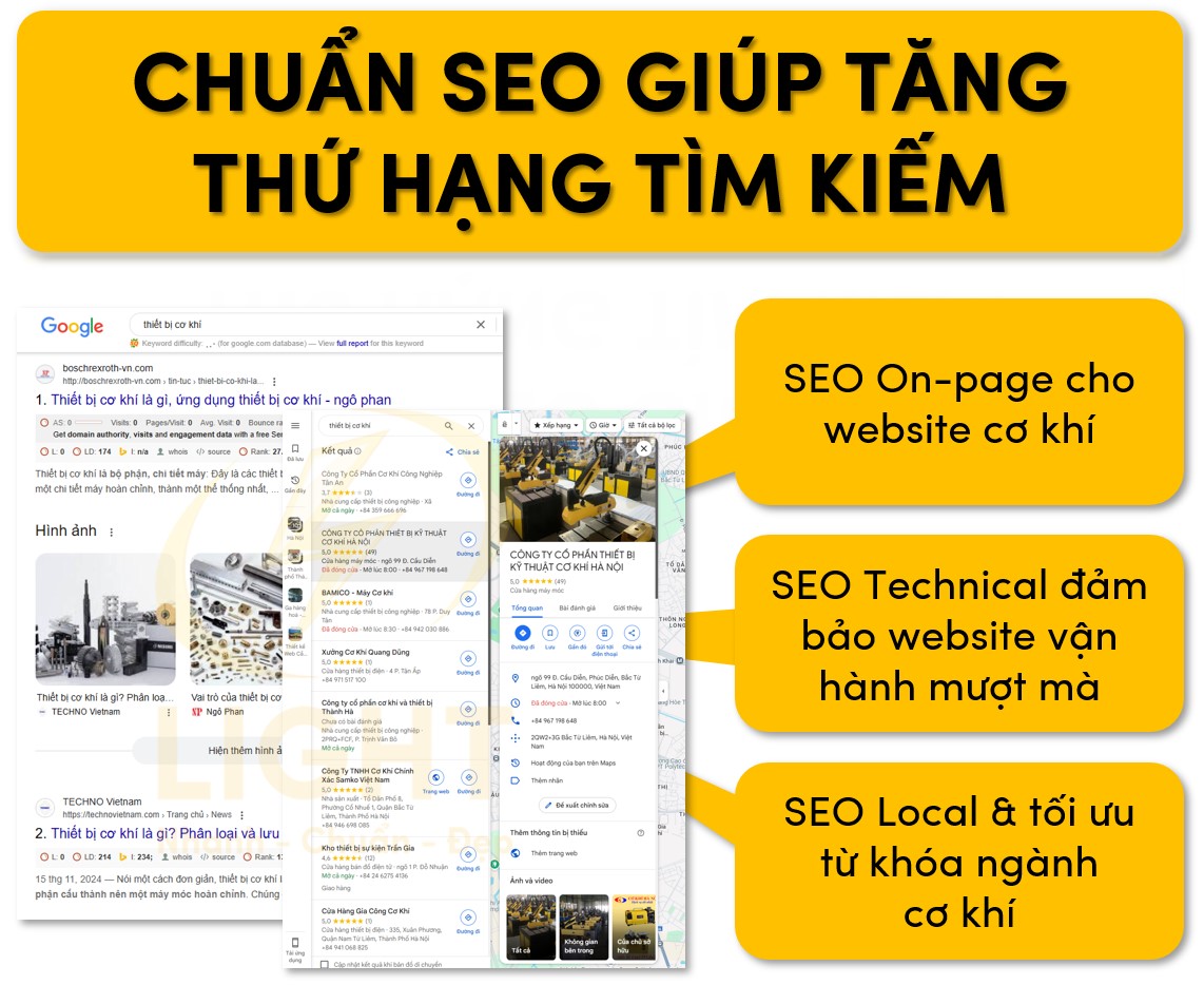 Website chuẩn SEO khiến thứ hạng tìm kiếm gia tăng