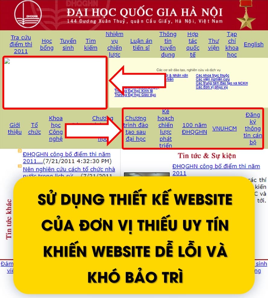 Tránh các lỗi khi thiết kế web