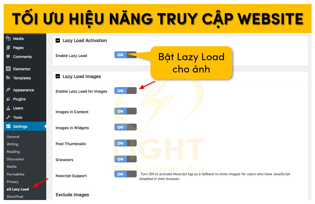 Tối ưu hiệu năng của website nhờ bật Lazy Load cho ảnh