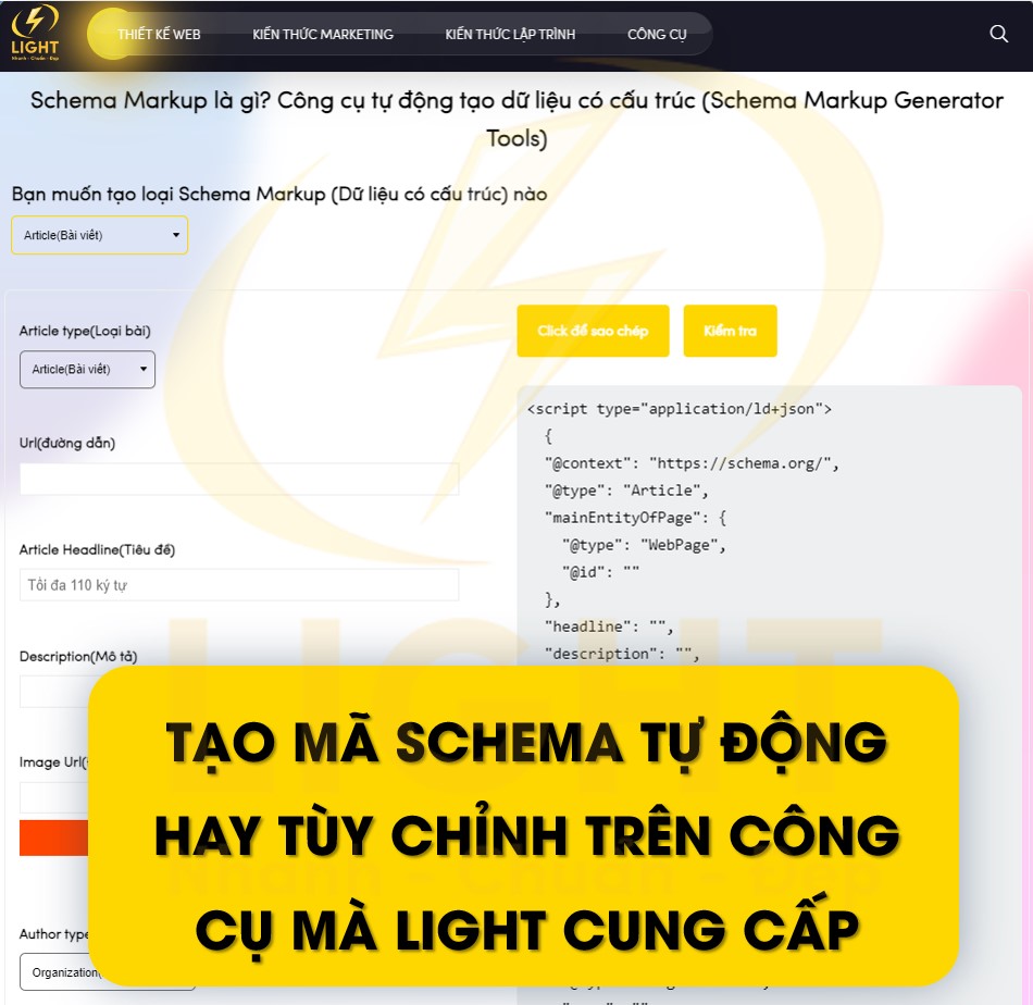 Chuẩn SEO nhờ Schema tự động