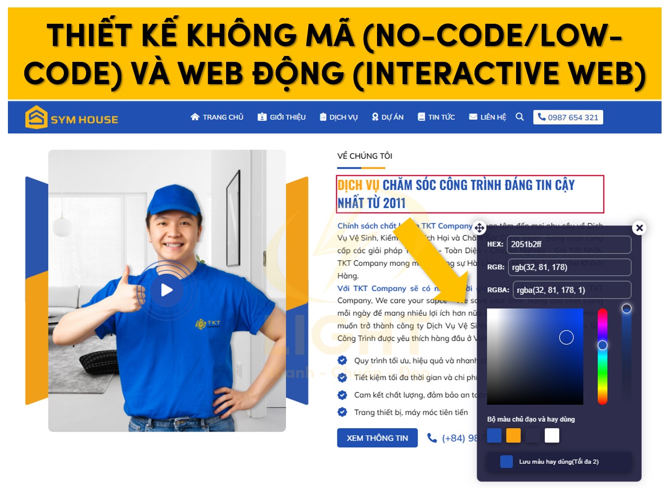 Light nền tảng thiết kế no code/ lowcode và website động
