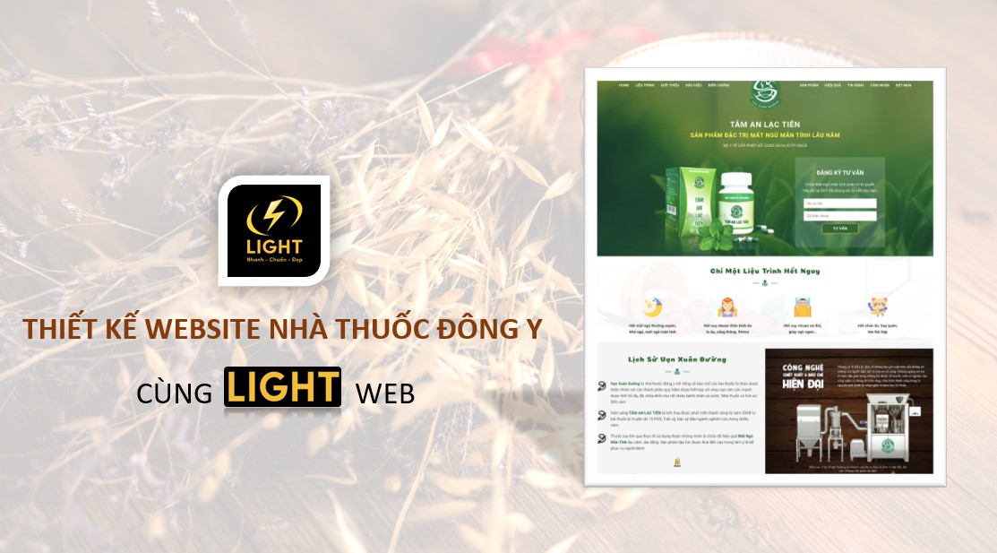 Thiết kế website nhà thuốc đông y cùng LIGHT web