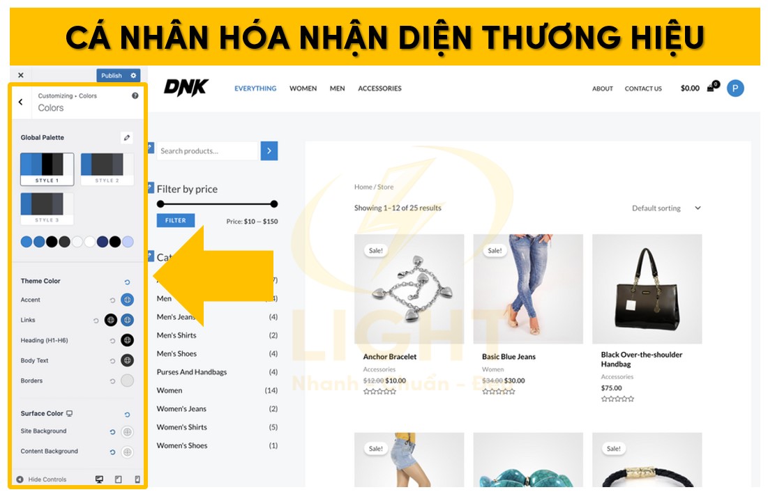 Điều chỉnh màu sắc giúp cá nhân hóa nhận diện thương hiệu