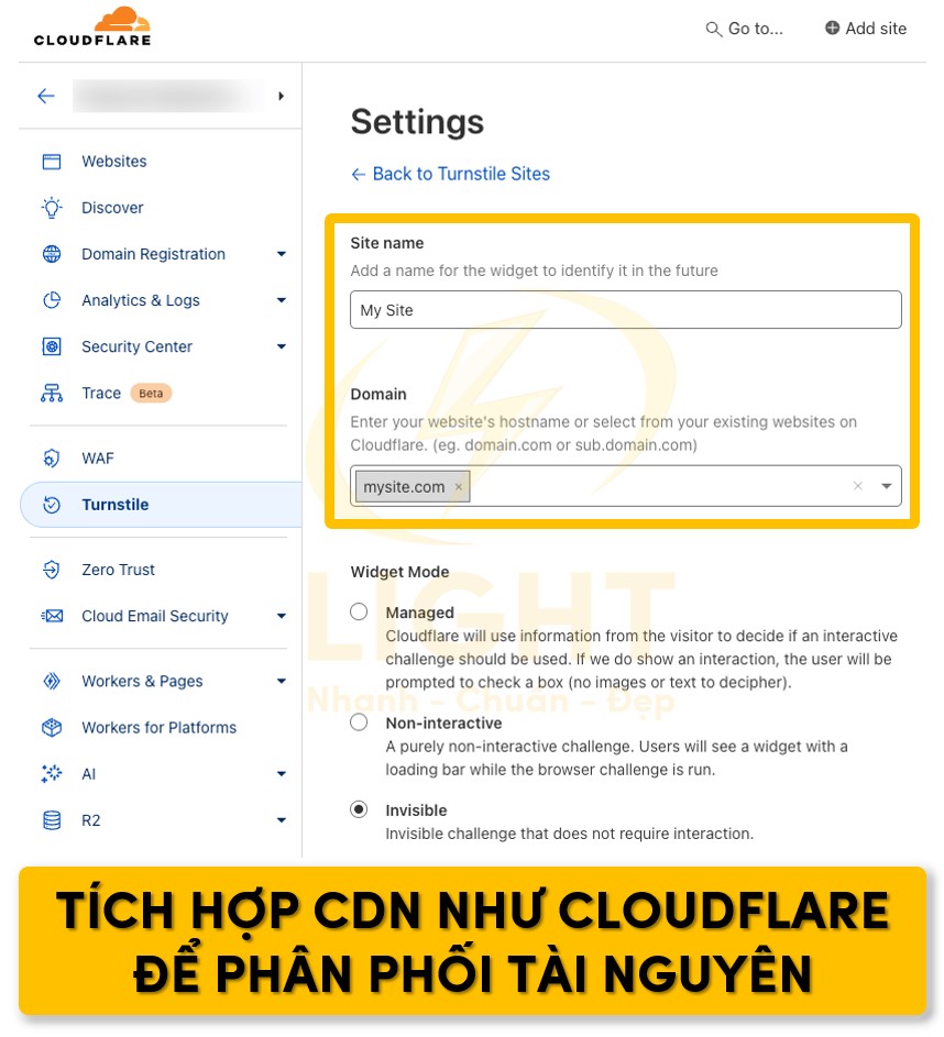 Thêm các CDN như Cloudflare để phân phối tài nguyên dễ dàng