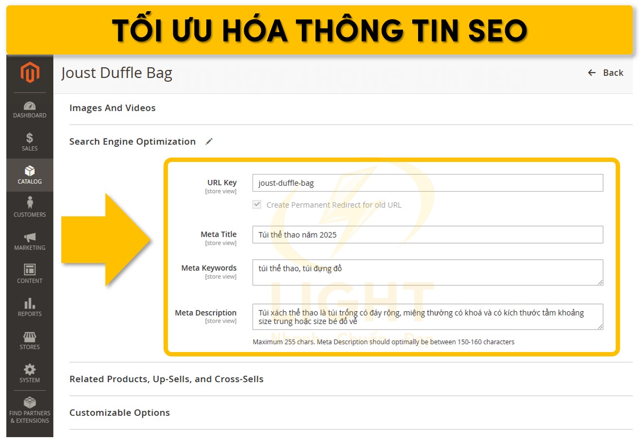 Tối ưu hóa một số thông tin SEO