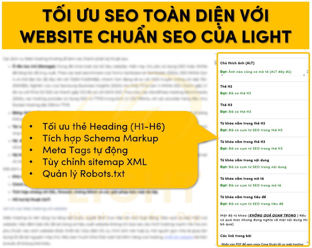 Tối ưu SEO toàn diện với website chuẩn SEO của Light
