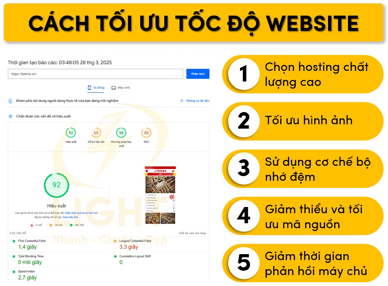 5 cách tối ưu tốc độ website