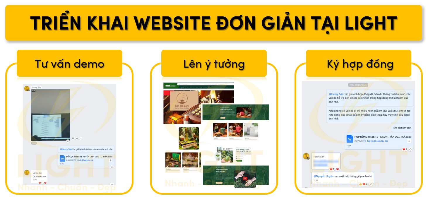 Triển khai website đơn giản tại Light