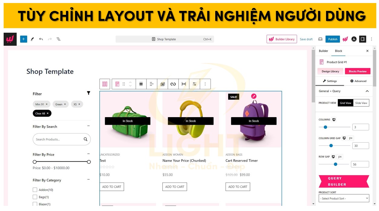 Tùy chỉnh layout để tối ưu trải nghiệm người dùng