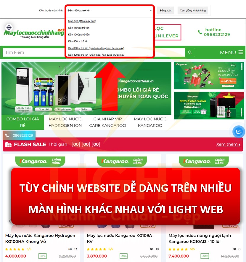 tích hợp kéo thả trong responsive website