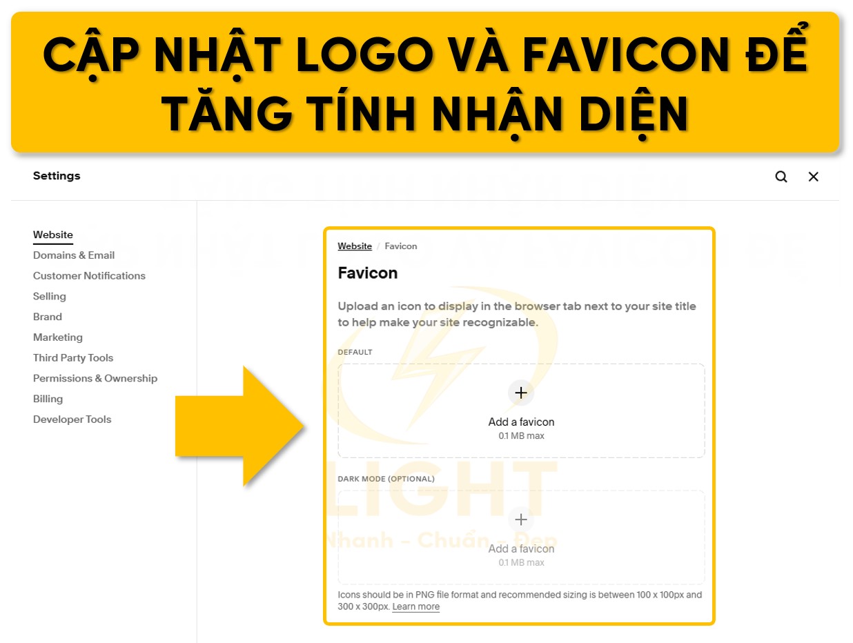Cập nhật logo và favicon để tăng nhận diện thương hiệu