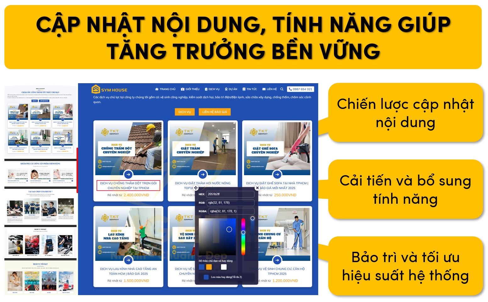 Bổ sung nội dung và tính năng giúp phát triển bền vững