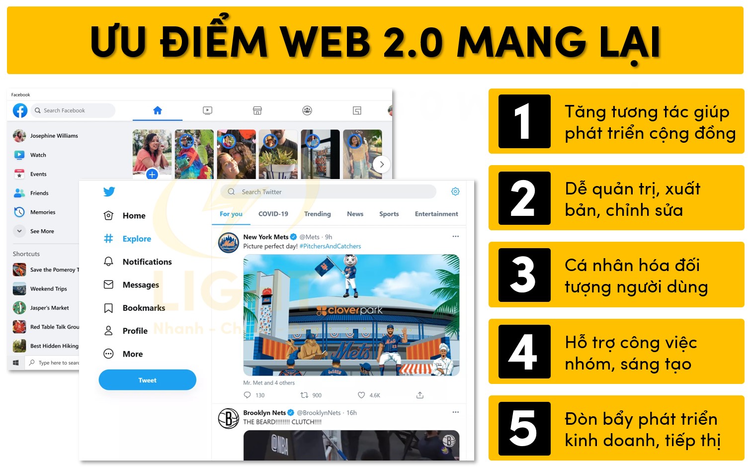 Một số ưu điểm web 2.0 mang lại