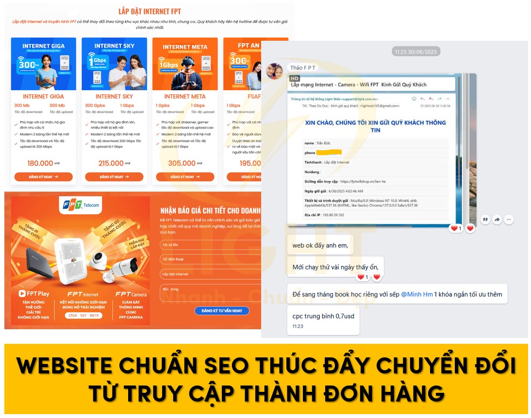 Website chuẩn SEO thúc đẩy chuyển đổi từ truy cập thành đơn hàng