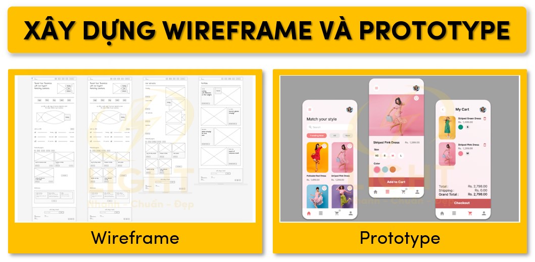 Tạo prototype và wireframe