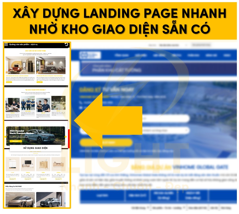 Xây dựng landing page nhanh nhờ kho giao diện sẵn có