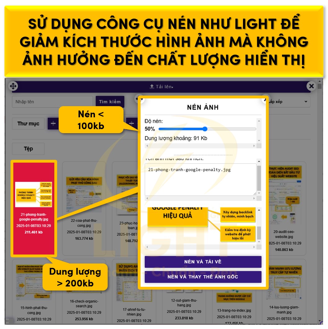 Nén hình ảnh tự động bằng Light