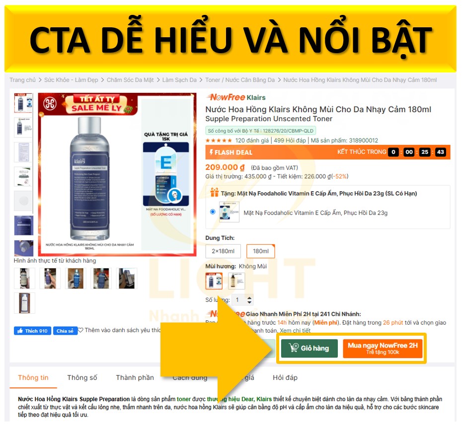 Chất lượng nội dung và CTA (Call to Action)