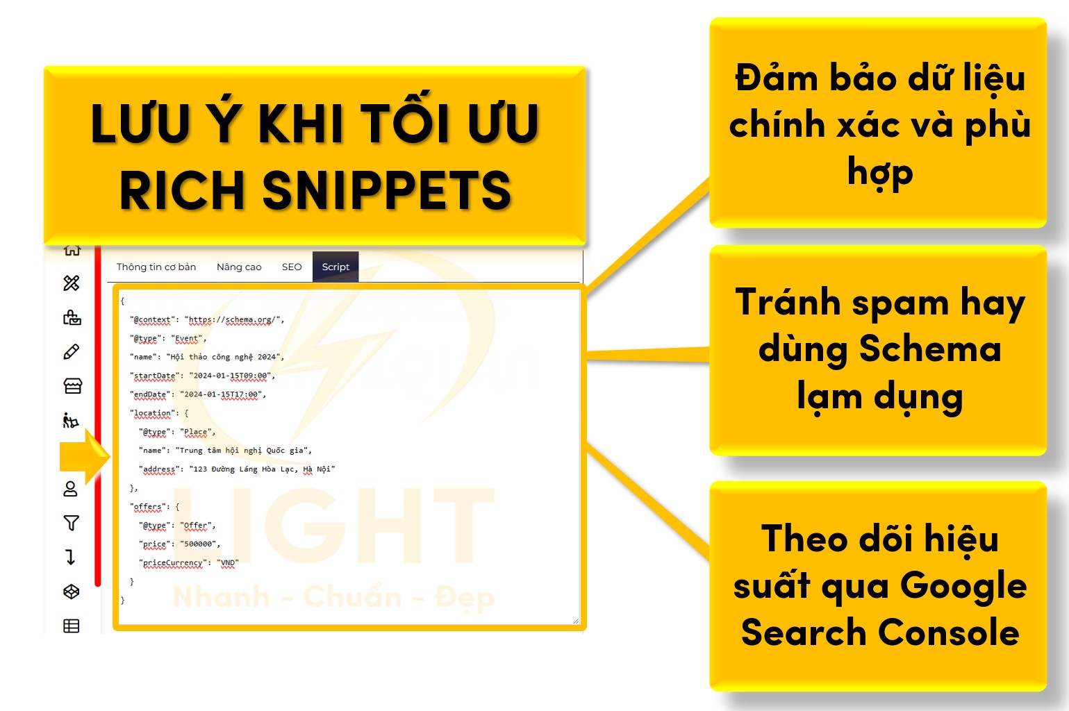 Lưu ý khi tối ưu Rich Snippets