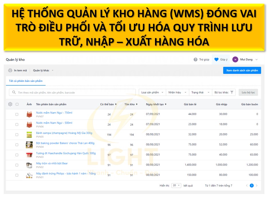 Hệ thống quản lý kho hàng