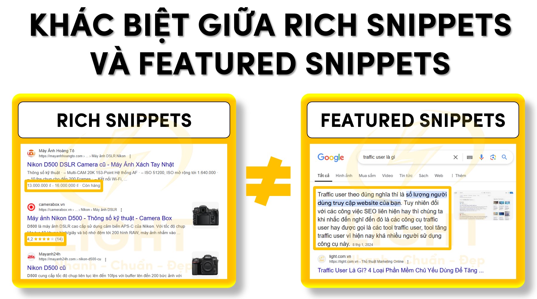 Rich Snippets khác gì với Featured Snippets