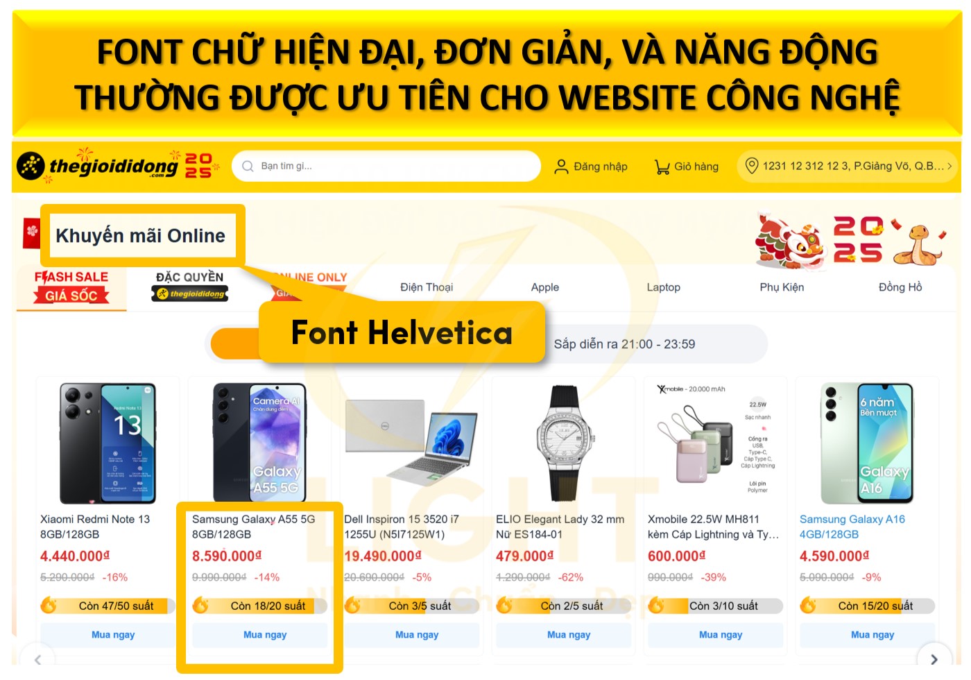 Font chữ dùng cho website công nghệ