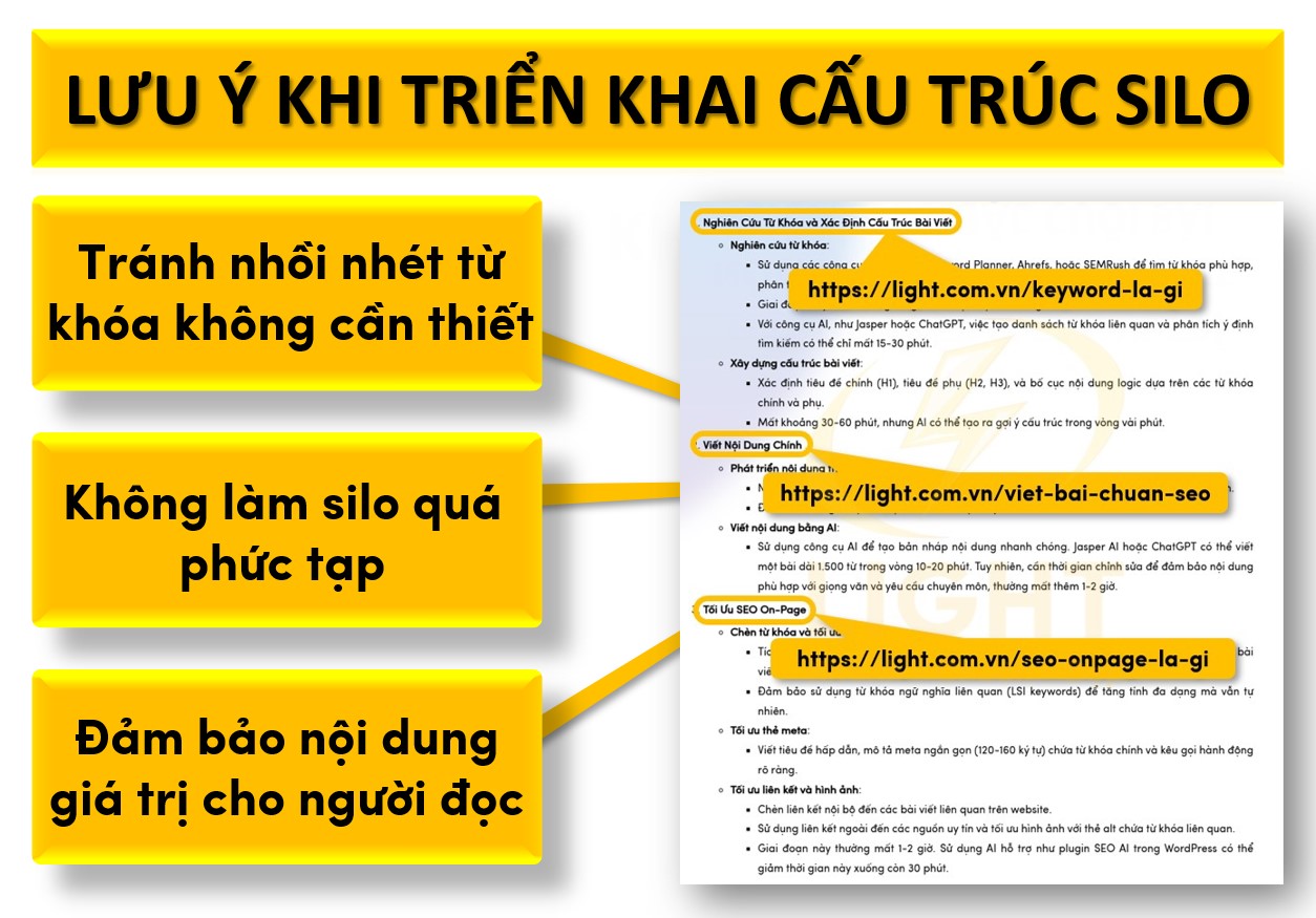 Lưu ý khi triển khai cấu trúc silo