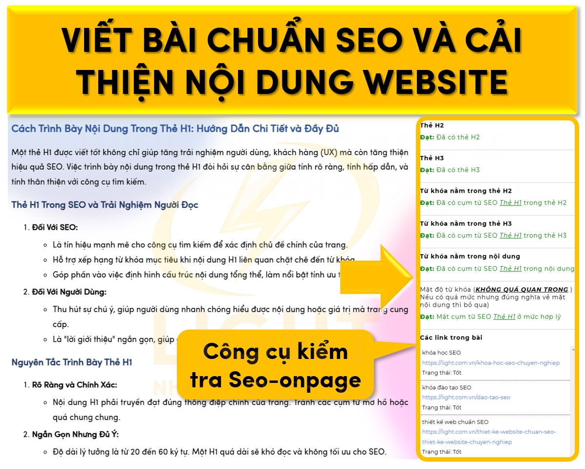 Viết bài chuẩn SEO và cải thiện nội dung website