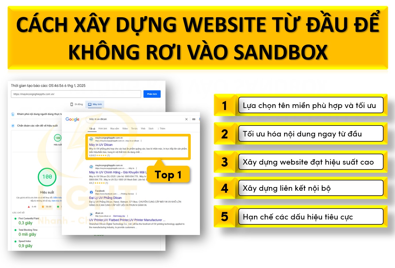 Cách xây dựng website từ đầu để không rơi vào Sandbox