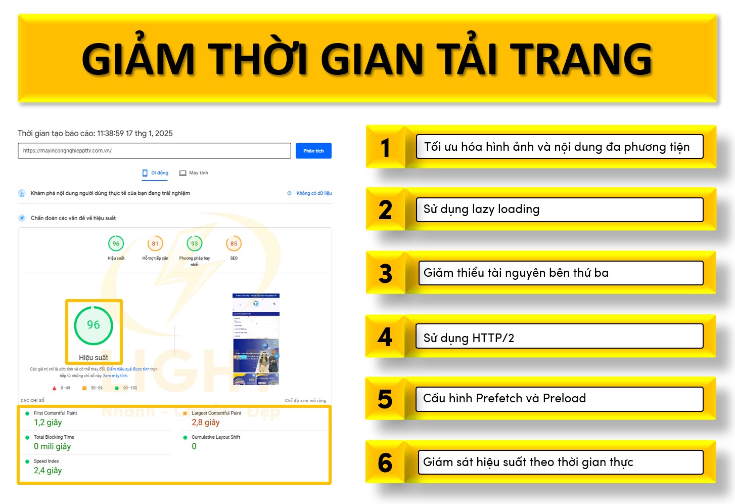 Giảm thời gian tải trang